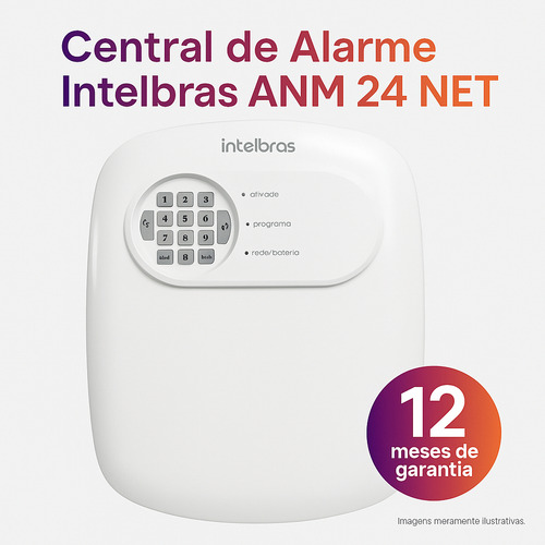 Kit Alarme Intelbras Anm 24 Net 7 Sensores Sem Fio