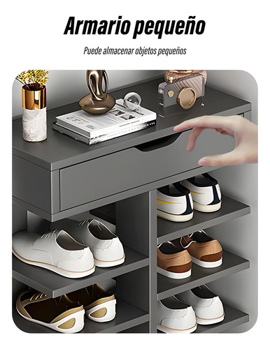 Zapatero Vertical De 9 Niveles Soporte De Madera Para Zapato