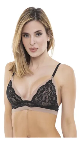 comprar Corpiño Mujer Cocot Triangulo Puntilla Y Tul Bicolor 6052