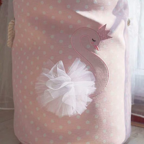 - Cesta Organizadora De Ropa Sucia Con Diseño De Cisne,
