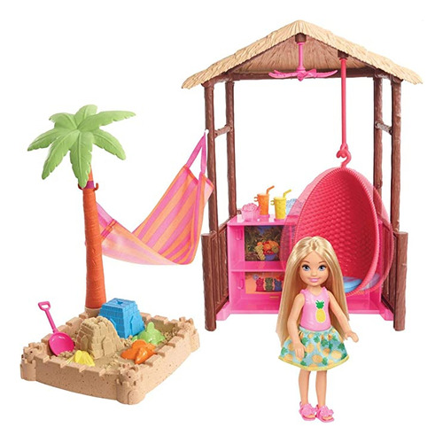 Barbie Chelsea Doll And Tiki Hut Juego Con Muñeca Ru