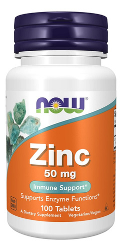 Now Zinc 50mg 100 Tabletas