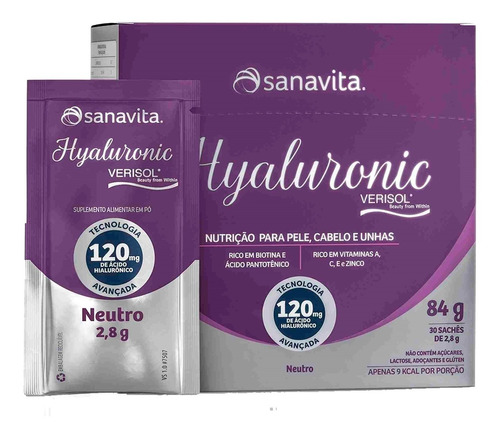 Sanavita Colágeno Verisol Com Ácido Hialurônico 84 g