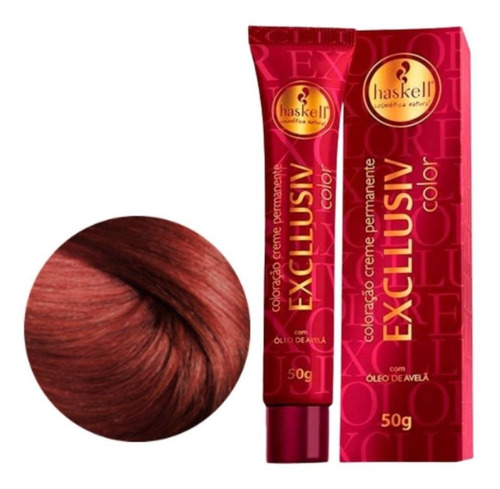 Tintura Coloração Haskell 66.46 + Ox 30 75ml Vermelho Especial Cereja
