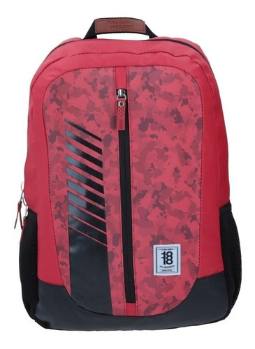 Mochila Grande 1818 Trana Roja Porta Laptop 15 Color Rojo