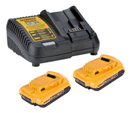 Carregador Bivolt 12v E 2 Baterias 20v 2,0 Ah Dewalt