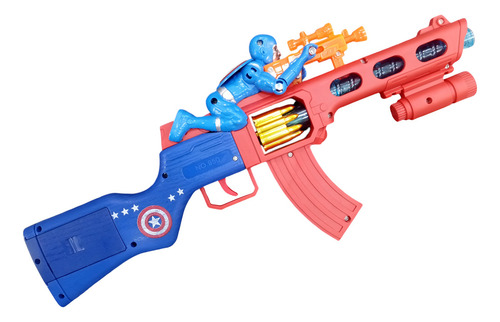 Rifle De Juguete Del Capitan America Con Luces Y Sonido