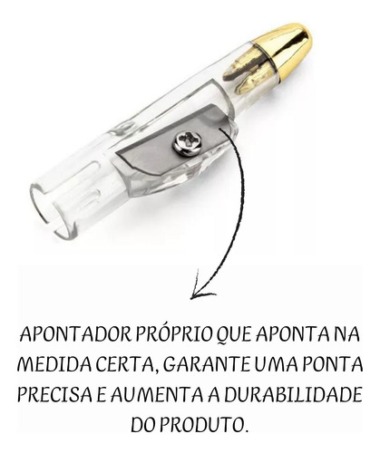 Kit Com 03 Lápis De Olho Com Apontador Fenzza Makeup
