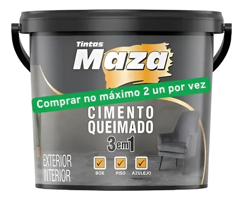 Efeito Cimento Queimado Maza Cor Original 3 Em 1 Piso Azulej Cor Original 3 Em 1