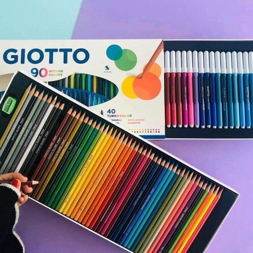 Set De Lapices Y Marcadores Giotto 90 Intense Colors
