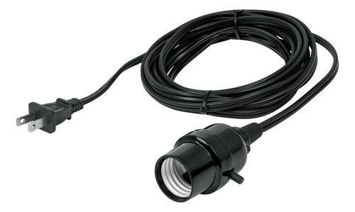 Portalampara Con Cable 4 M Voltech 47142 Negro