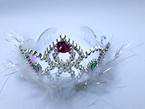 Tiara De Princesa Para Festa Infantil Marabu 12 Un.- FĂșcsia