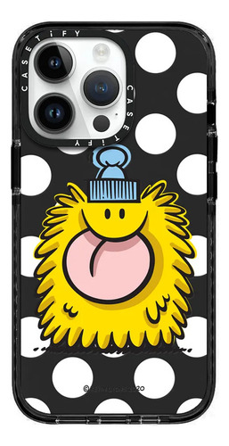 Case iPhone 15 Pro Yellow Guy Negro Transparente