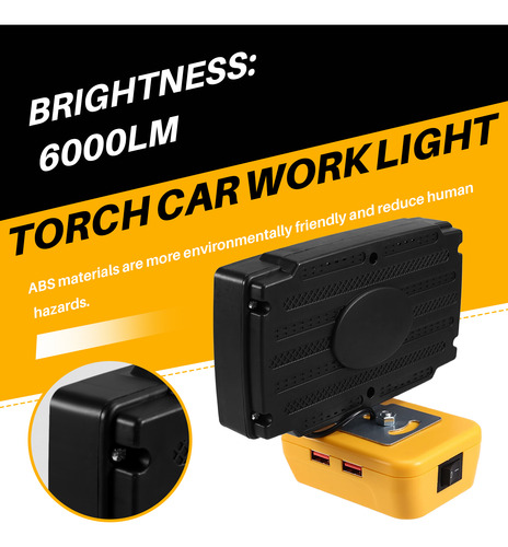 Linterna 36 Led Con Power Bank Usb Para Auto