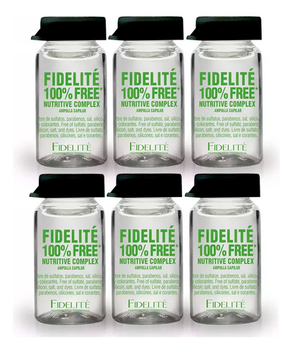 Fidelite 6 Ampollas 100% Free Nutritive Libre De Parabenos