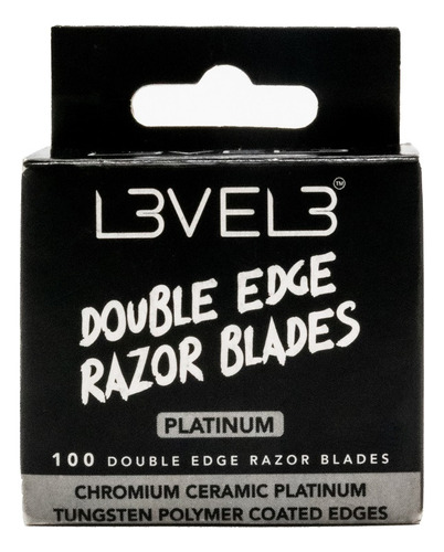 Hojas De Afeitar Level3 Doble Filos Platinum 100  Unidades 