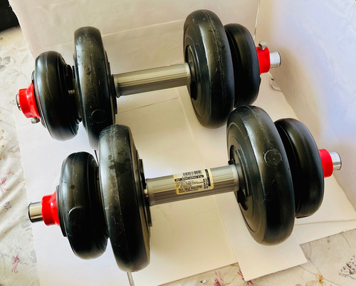 Set Mancuernas Acero 6 Kg Par - Disco Y Mango Negro (Usado)