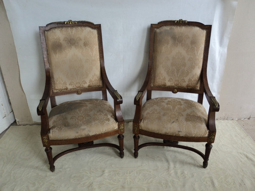 Par De Sillones Estilo Frances Luis Xiv Siglo Xix C 83802