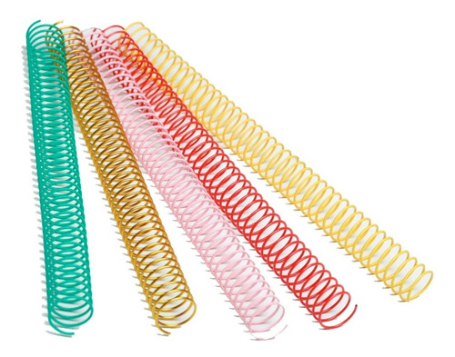 Espiral Metalico Colores 4 Bolsas De 24 Y 20 Mm