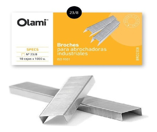 Broches 23/8 X 1000 Unidades Olami Pack X 5 Cajas