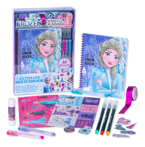 Set De Diario Frozen Libreta Journal Disney Princesas Niñas
