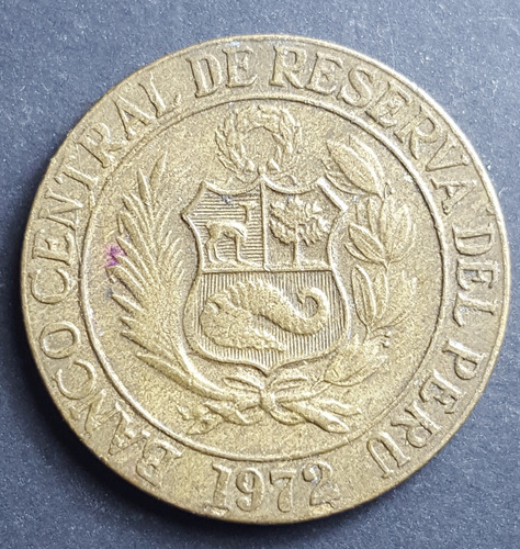 Moneda Del Peru 1/2 Sol De Oro De 1971