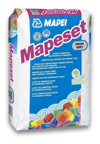 Adhesivo Pegamento Para Ceramica Mapeset Gris Mapei 25 Kg