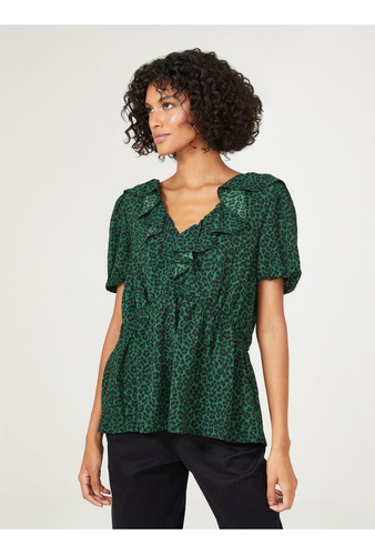 Blusa Michael Kors Moss Verde Con Etiqueta 