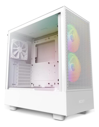 Gabinete Nzxt H5 Flow Rgb Cc-h51fw-r1 Vidrio Templado Blanco