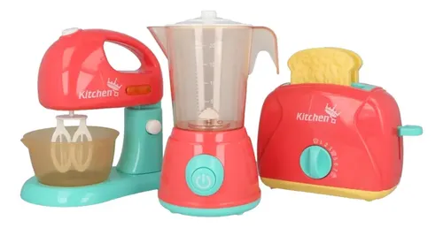 Set De Cocina Infantil Con Cafetera, Batidora Y Tostadora, Luces Y Sonidos Realistas, Incluye Accesorios, Para Niños De 3 Años En Adelante