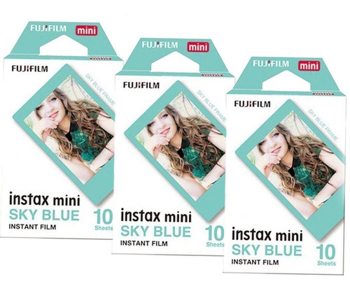 Rollo Fujifilm Instax Mini Marco Celeste X3 Unidades Entrega