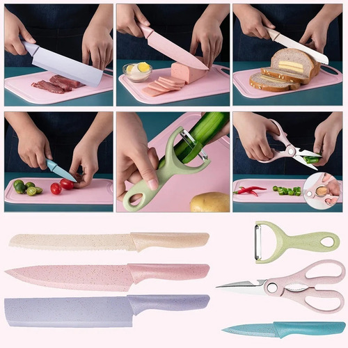 Set Juego De Cuchillos Cocina Profesionales Acero Inoxidable