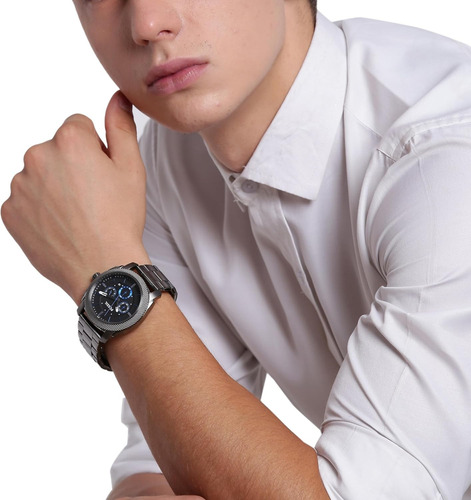 Reloj Fossil De Acero Inoxidable Con Cronógrafo Automático P