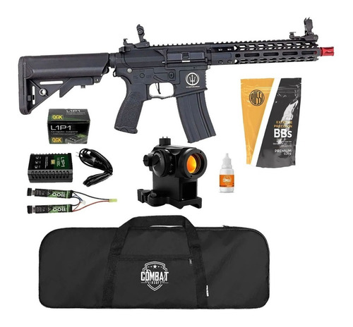 Rifle Airsoft Aeg Ar15 Neptune 9p Pmc Com Mira Capa & Bbs