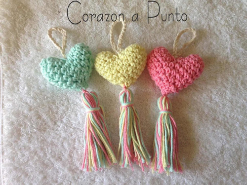 Regalo Económico Día Del Amigo Corazón Tejido Crochet