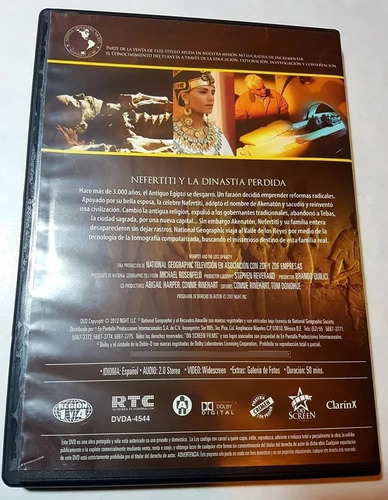 Dvd National Geográphic Nefertiti La Dinastia Perdida Nuevo