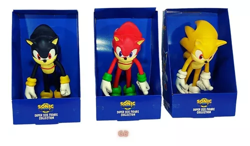 Boneco Super Sonic articulado amarelo 26 cm