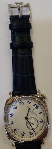Reloj Vacherone Constantine Mod. Historiquese Americane Azul Correa Azul Bisel Plata Caratula Blanca (Usado)