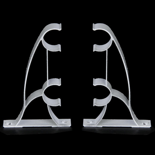 2pcs Metal Doble Soporte Porta Vara Barra De Cortina Para