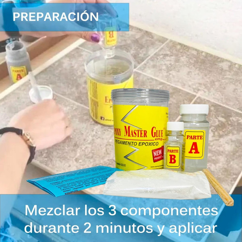 Imagen 7 de 10 de Pegamento Epoxico Para Metal , Ceramica , Concreto, Vidrio