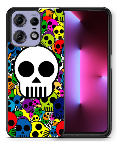 Funda Para Motorola Calaveras De Colores Collage Moto