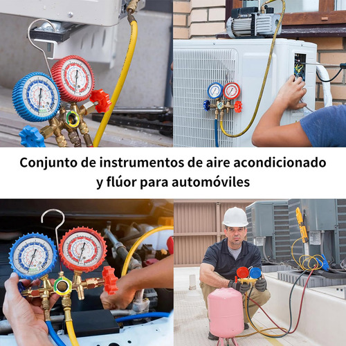Juego Manometros Refrigeracion Manifold R22 R134 R404 R410