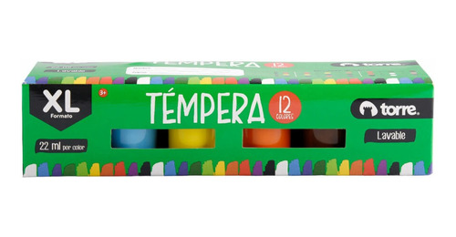 Tempera 12 Colores Xl Torre - Pack 6 Cajitas