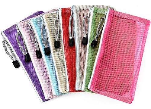 Bolsa De Maquillaje Malla Con Cremallera Compacta 20 Cm