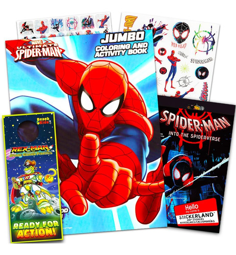 Spiderman - Juego De Libro Para Colorear Con Calcomanías D.