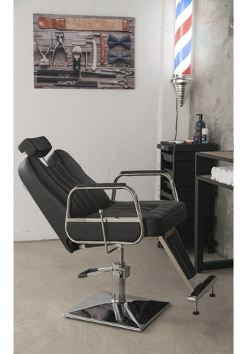 Imagen 7 de 8 de Sillón Reclinable Para Barbero Modelo Inglés Marca Famusa