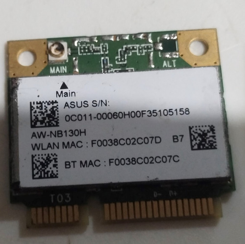 Tarjeta Wifi Bluetooth Aw-nb130h Pci-express 