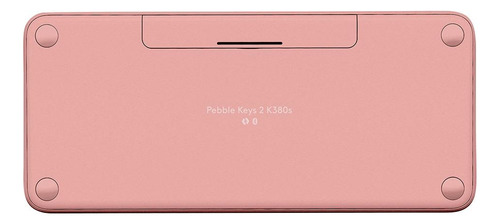 Teclado Sem Fio Logitech Pebble Keys 2 K380s - Rosa Rosa Inglês Us