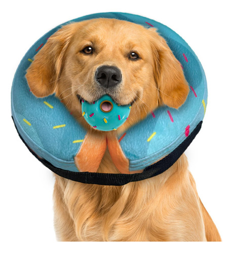 Kremboss Juego De Cono Inflable Para Perros  Cono De Donu