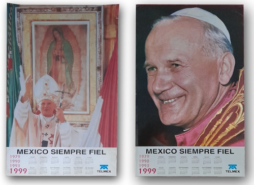 Calendarios Telmex 1999 Juan Pablo I I México Siempre Fiel (Usado)
